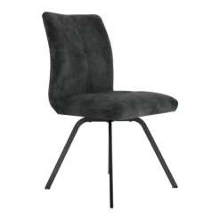 Chaise De Salle à Manger*Adèle Chaise confortable moderne en tissu avec pieds en métal