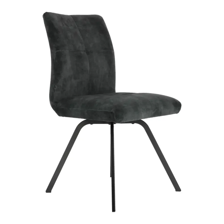 Chaise De Salle à Manger*Adèle Chaise confortable moderne en tissu avec pieds en métal