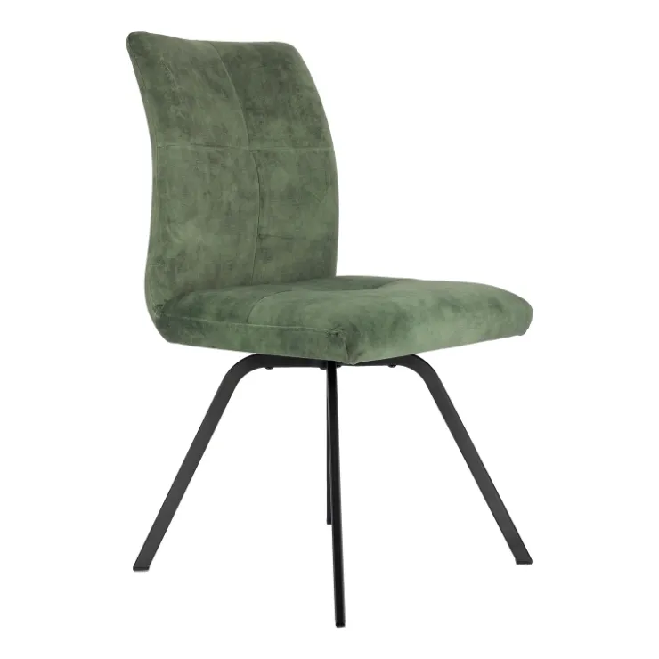 Chaise De Salle à Manger*Adèle Chaise confortable moderne en tissu avec pieds en métal