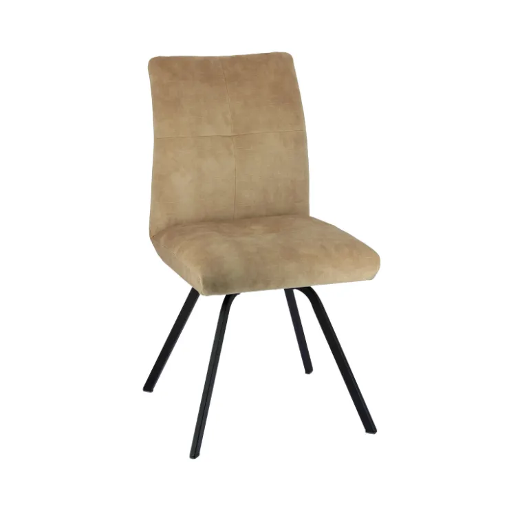 Chaise De Salle à Manger*Adèle Chaise confortable moderne en tissu avec pieds en métal