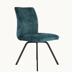 Chaise De Salle à Manger*Adèle Chaise confortable moderne en tissu avec pieds en métal