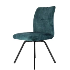 Chaise De Salle à Manger*Adèle Chaise confortable moderne en tissu avec pieds en métal