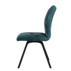 Chaise De Salle à Manger*Adèle Chaise confortable moderne en tissu avec pieds en métal