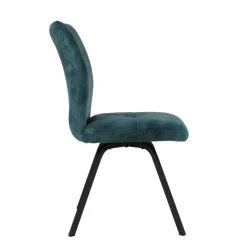 Chaise De Salle à Manger*Adèle Chaise confortable moderne en tissu avec pieds en métal