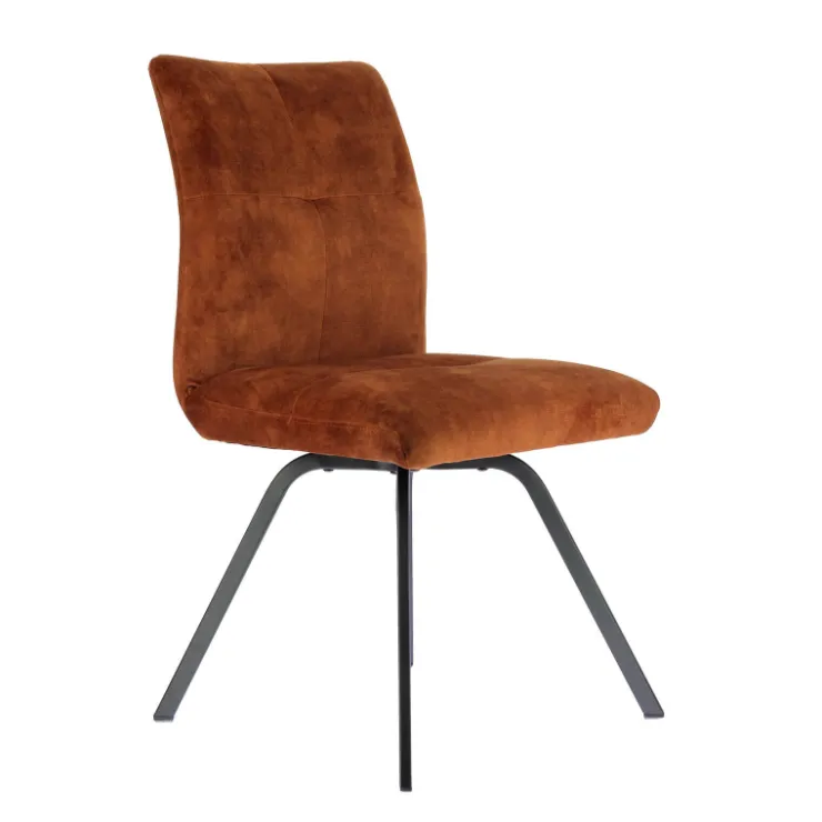 Chaise De Salle à Manger*Adèle Chaise confortable moderne en tissu avec pieds en métal