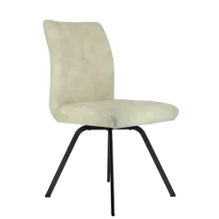 Chaise De Salle à Manger|Chaise De Bureau*Adèle Chaise en tissu pivotante confortable avec pieds en métal