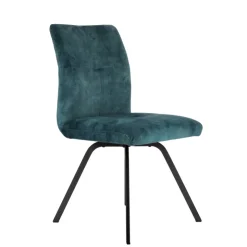 Chaise De Salle à Manger|Chaise De Bureau*Adèle Chaise en tissu pivotante confortable avec pieds en métal