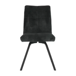 Chaise De Salle à Manger|Chaise De Bureau*Adèle Chaise en tissu pivotante confortable avec pieds en métal