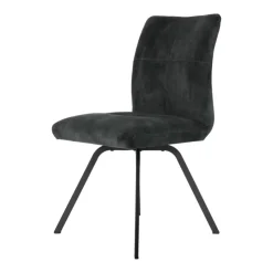 Chaise De Salle à Manger|Chaise De Bureau*Adèle Chaise en tissu pivotante confortable avec pieds en métal