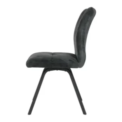 Chaise De Salle à Manger|Chaise De Bureau*Adèle Chaise en tissu pivotante confortable avec pieds en métal