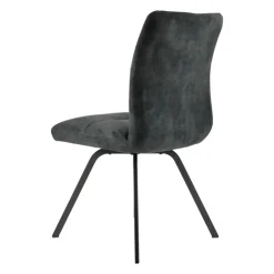 Chaise De Salle à Manger|Chaise De Bureau*Adèle Chaise en tissu pivotante confortable avec pieds en métal