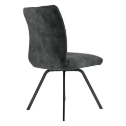 Chaise De Salle à Manger|Chaise De Bureau*Adèle Chaise en tissu pivotante confortable avec pieds en métal