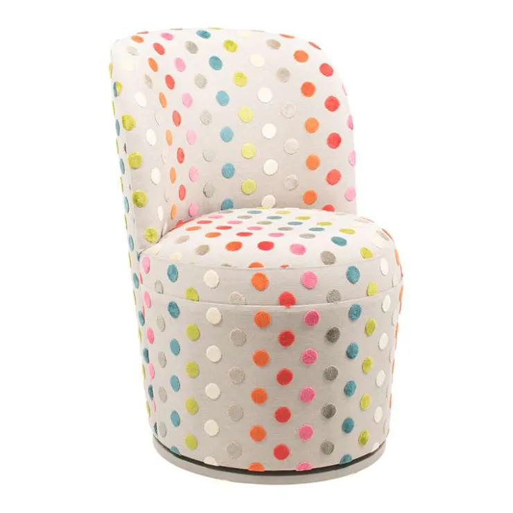 Paget Chaise De Salle à Manger|Chaise De Bureau*Adèle Chauffeuse pivotante moderne avec tissu à motifs fabriquée en France