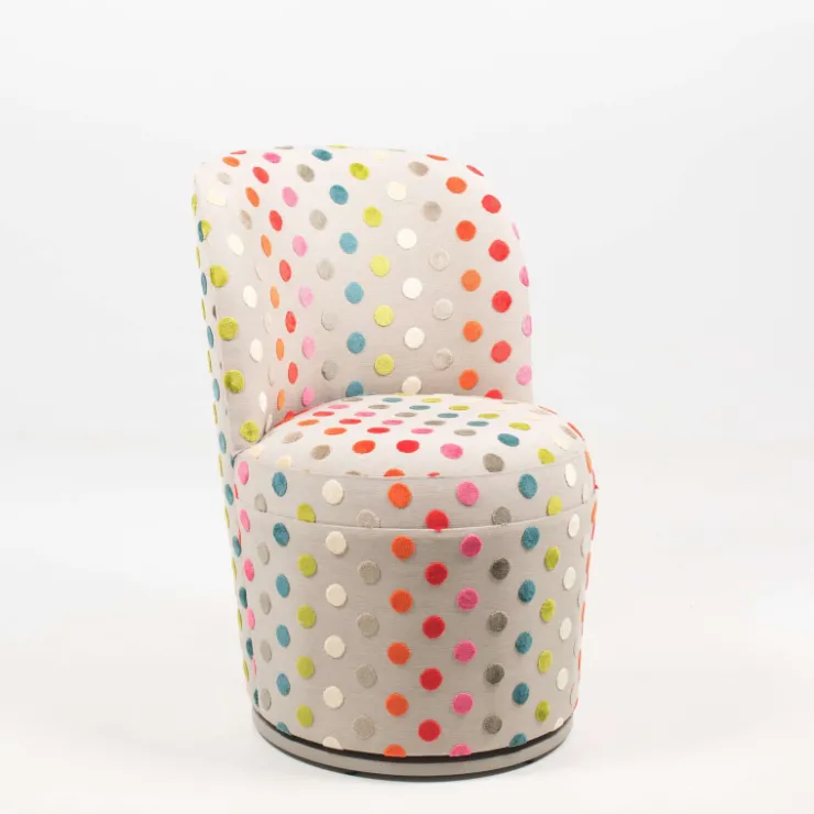 Paget Chaise De Salle à Manger|Chaise De Bureau*Adèle Chauffeuse pivotante moderne avec tissu à motifs fabriquée en France