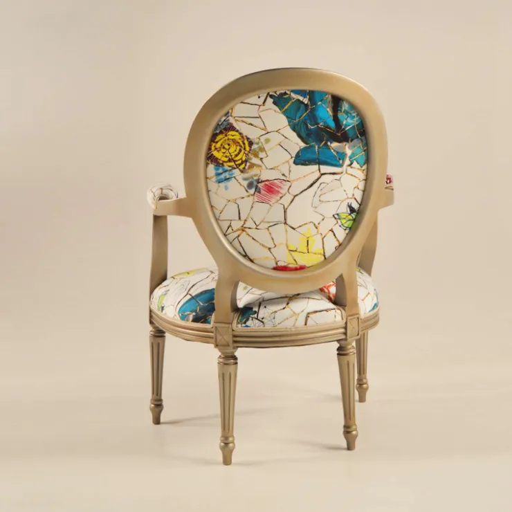 Paget Fauteuil De Salon*Adrien Fauteuil Louis XVI médaillon revisité fabrication française