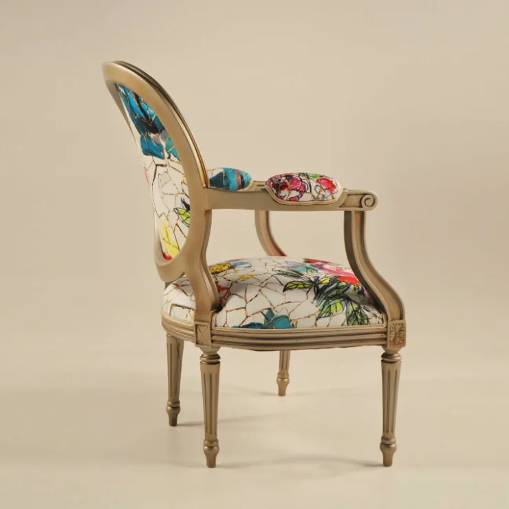 Paget Fauteuil De Salon*Adrien Fauteuil Louis XVI médaillon revisité fabrication française