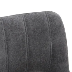 Chaise De Salle à Manger*AgatheChaise cosy en tissu avec pieds en métal noir