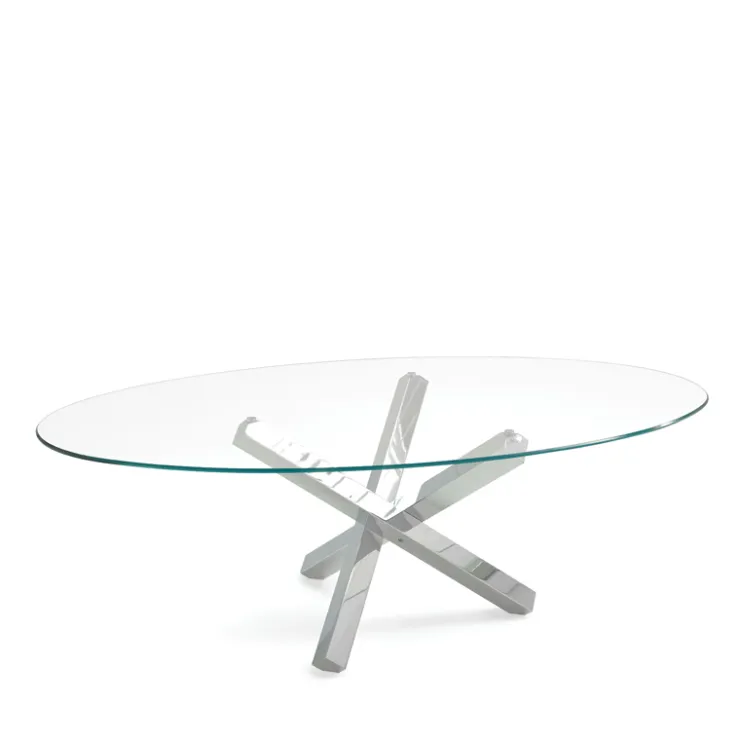 Sovet Italia Table De Salle à Manger*Aikido Sovet® Table de salle à manger ovale design en verre