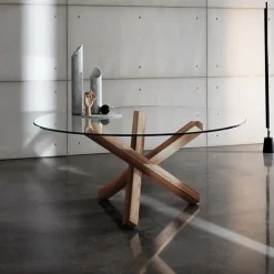 Sovet Italia Table De Salle à Manger*Aikido Sovet® Table en verre design ronde