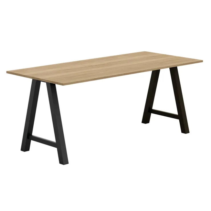 Perfecta Table De Cuisine|Table De Salle à Manger*Alegro Table snack rectangulaire en stratifié avec pieds en forme de tréteau