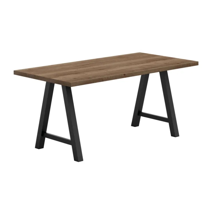 Perfecta Table De Cuisine|Table De Salle à Manger*Alegro Table snack rectangulaire en stratifié avec pieds en forme de tréteau