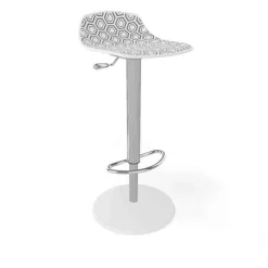 Tabouret Snack (assise +/- 65 Cm)|Tabouret De Bar (assise +/- 80 Cm)*Alhambra 97A / 97AV Tabouret italien sans dossier réglable en hauteur avec assise à motifs
