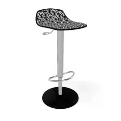 Tabouret Snack (assise +/- 65 Cm)|Tabouret De Bar (assise +/- 80 Cm)*Alhambra 97A / 97AV Tabouret italien sans dossier réglable en hauteur avec assise à motifs