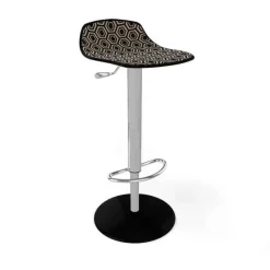 Tabouret Snack (assise +/- 65 Cm)|Tabouret De Bar (assise +/- 80 Cm)*Alhambra 97A / 97AV Tabouret italien sans dossier réglable en hauteur avec assise à motifs