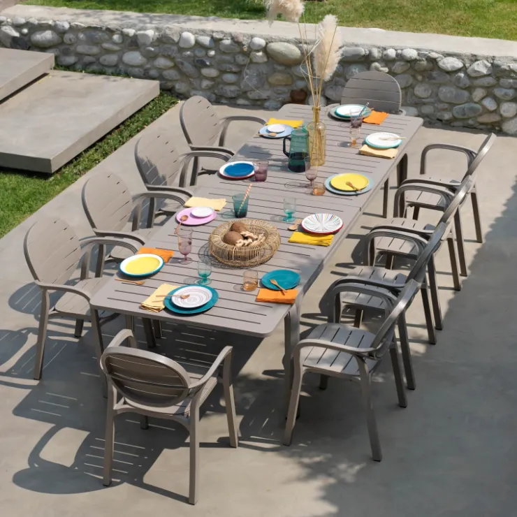Table De Jardin*Alloro Table de jardin extensible en polypropylène et aluminium