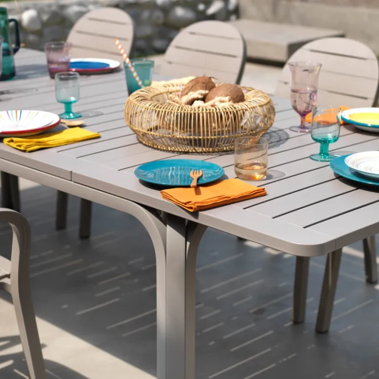 Table De Jardin*Alloro Table de jardin extensible en polypropylène et aluminium