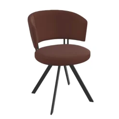 Perfecta Chaise De Cuisine|Chaise De Salle à Manger*Allure Chaise design confortable pivotante en simili avec pieds en métal