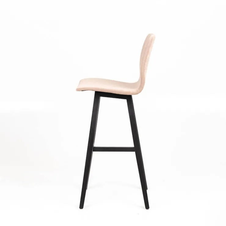 Sessio Tabouret De Bar (assise +/- 80 Cm)*Amelie Tabouret bar en tissu et pieds en bois massif