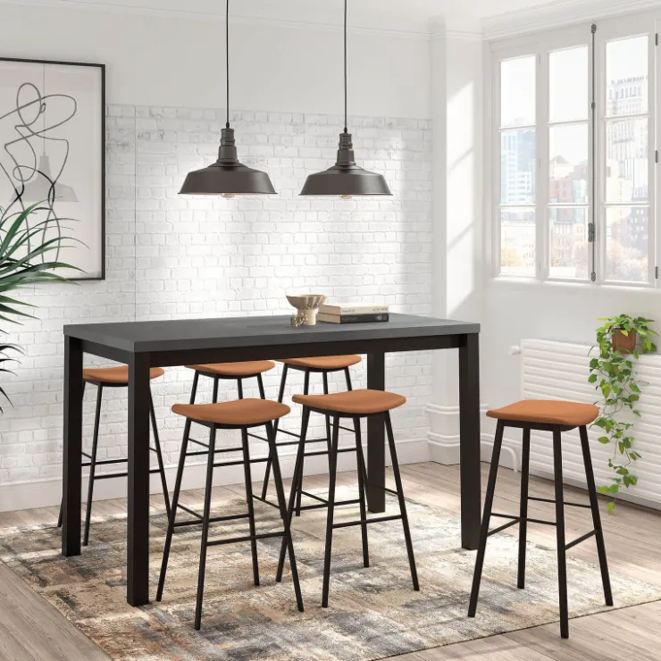 Perfecta Tabouret Snack (assise +/- 65 Cm)|Tabouret De Bar (assise +/- 80 Cm)*Ami Tabouret snack sans dossier simili fabrication belge