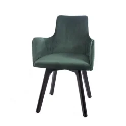 Sessio Chaise De Salle à Manger|Chaise Salon*Anders Fauteuil cocooning en tissu et pieds bois