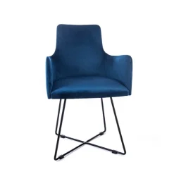 Sessio Chaise De Salle à Manger|Chaise Salon*Anders Fauteuil de salle à manger en tissu et pieds métal