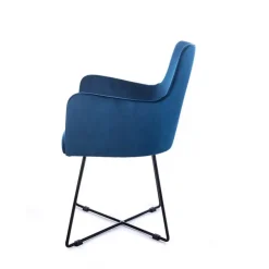 Sessio Chaise De Salle à Manger|Chaise Salon*Anders Fauteuil de salle à manger en tissu et pieds métal
