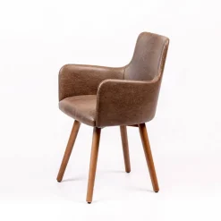 Sessio Chaise De Cuisine|Chaise De Salle à Manger*Anders Fauteuil rembourré avec pieds bois