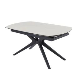 Table De Salle à Manger*AngèleTable moderne extensible en céramique pieds métal