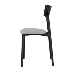 Carrier Chaise De Salle à Manger*Anémone ® Chaise française avec assise en tissu rembourrée et dossier métal