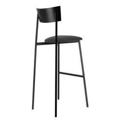 Carrier Tabouret De Bar (assise +/- 80 Cm)*Anémone ® Tabouret de bar français avec assise en tissu rembourrée et dossier métal