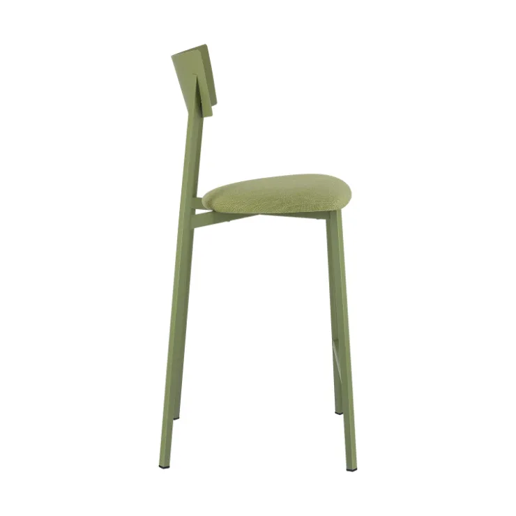 Carrier Tabouret Snack (assise +/- 65 Cm)|Tabouret De Bar (assise +/- 80 Cm)*Anémone ® Tabouret snack français avec assise en tissu rembourrée et dossier métal