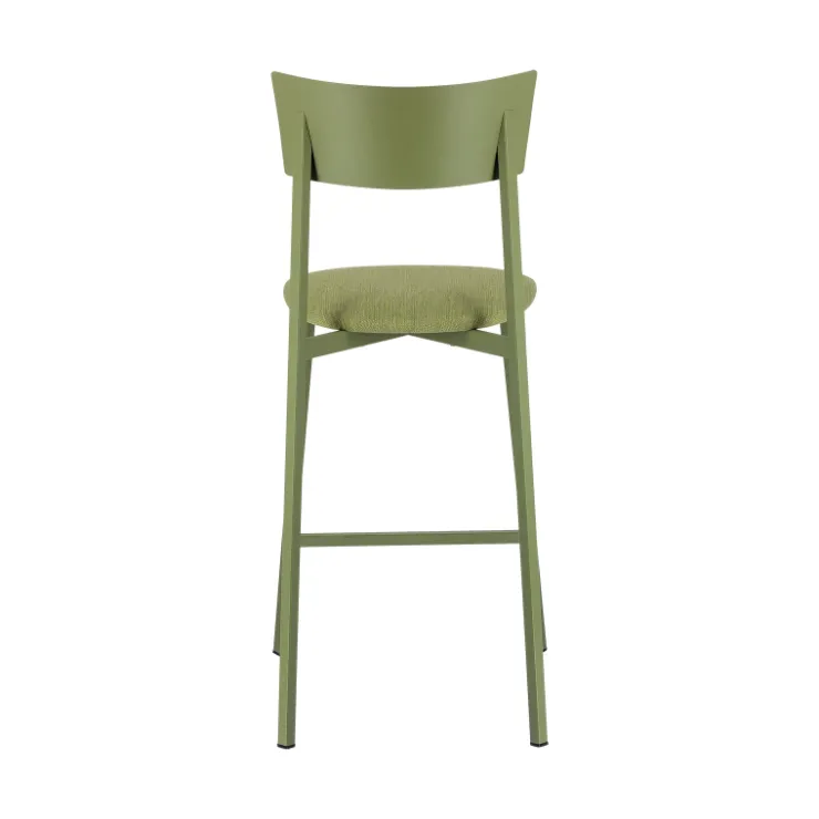 Carrier Tabouret Snack (assise +/- 65 Cm)|Tabouret De Bar (assise +/- 80 Cm)*Anémone ® Tabouret snack français avec assise en tissu rembourrée et dossier métal