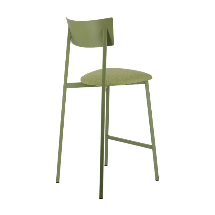 Carrier Tabouret Snack (assise +/- 65 Cm)|Tabouret De Bar (assise +/- 80 Cm)*Anémone ® Tabouret snack français avec assise en tissu rembourrée et dossier métal