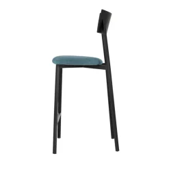 Carrier Tabouret Snack (assise +/- 65 Cm)|Tabouret De Bar (assise +/- 80 Cm)*Anémone ® Tabouret snack français avec assise en tissu rembourrée et dossier métal
