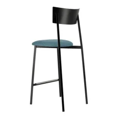 Carrier Tabouret Snack (assise +/- 65 Cm)|Tabouret De Bar (assise +/- 80 Cm)*Anémone ® Tabouret snack français avec assise en tissu rembourrée et dossier métal