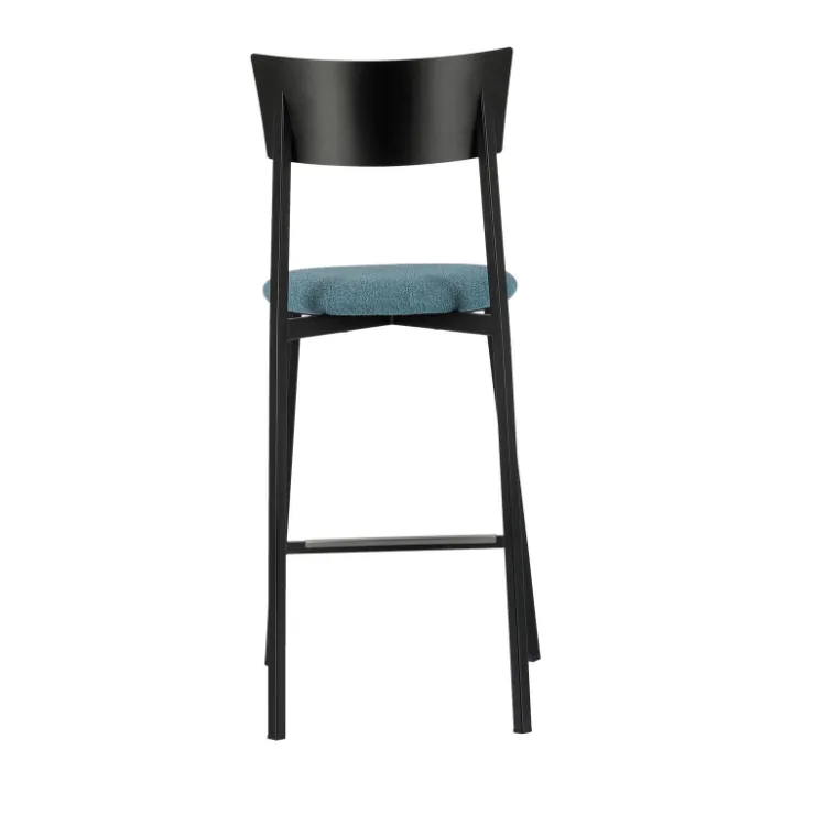 Carrier Tabouret Snack (assise +/- 65 Cm)|Tabouret De Bar (assise +/- 80 Cm)*Anémone ® Tabouret snack français avec assise en tissu rembourrée et dossier métal