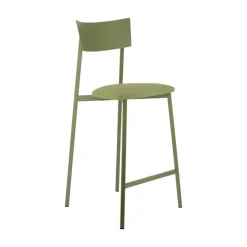 Carrier Tabouret Snack (assise +/- 65 Cm)|Tabouret De Bar (assise +/- 80 Cm)*Anémone ® Tabouret snack français avec assise en tissu rembourrée et dossier métal