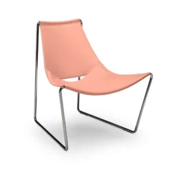 Midj Chaise Salon|Chaise Pour Chambre*Apelle ® Chaise transat design en croûte de cuir et métal