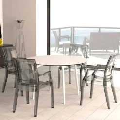Chaise De Cuisine|Chaise De Salle à Manger*Arthur Fauteuil moderne en polycarbonate