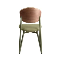 Carrier Chaise De Salle à Manger|Chaise Salon*Artémis ® Chaise design française assise et dossier en tissu avec dos bois et pieds en métal